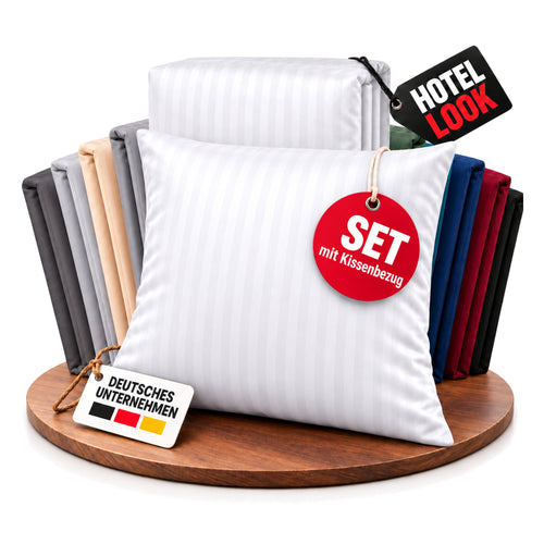 Damast Bettwäsche Set | 135x200 | 155x220 | 200x200 | 1–2 Kissenbezüge 80x80cm