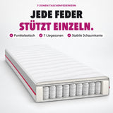 Taschenfederkern-Matratze 90 × 200 – Bild 2